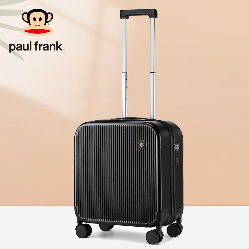 大嘴猴（Paul Frank）小行李箱女20寸登機旅行箱兒童輕便拉桿箱密碼箱加厚大容量 經(jīng)典黑[輕便可登機款] 20寸