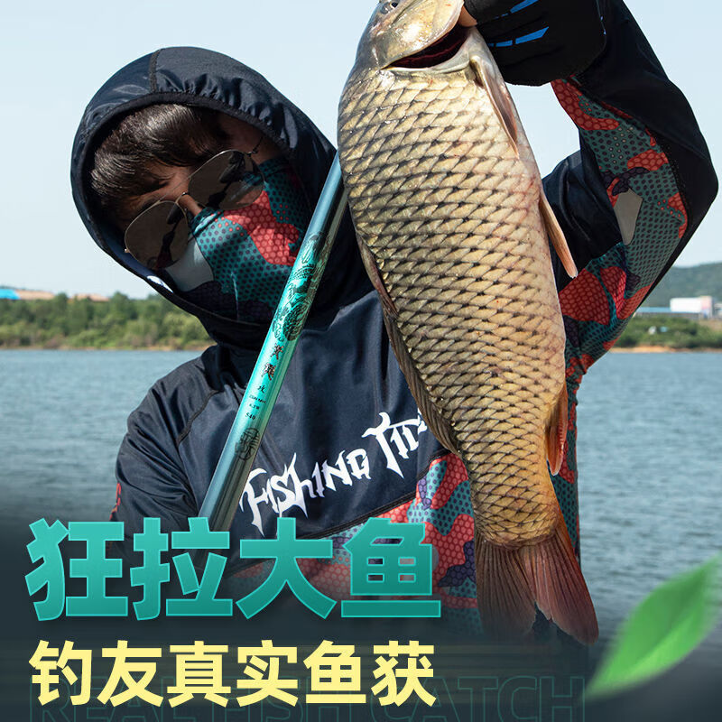 名伦岚官方香港名伦青龙攻鱼竿手竿十大旗舰渔具品牌超轻硬大物台钓鱼竿 5.7m 【6H19调大物版】+竿稍+礼包