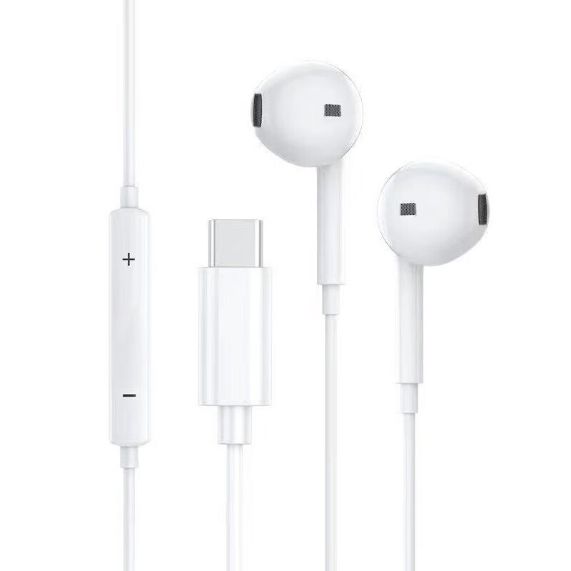 3.5mm耳机type-c音频线有线耳机安卓手机专用入耳式音乐播放 T619扁口TYPE-C插口