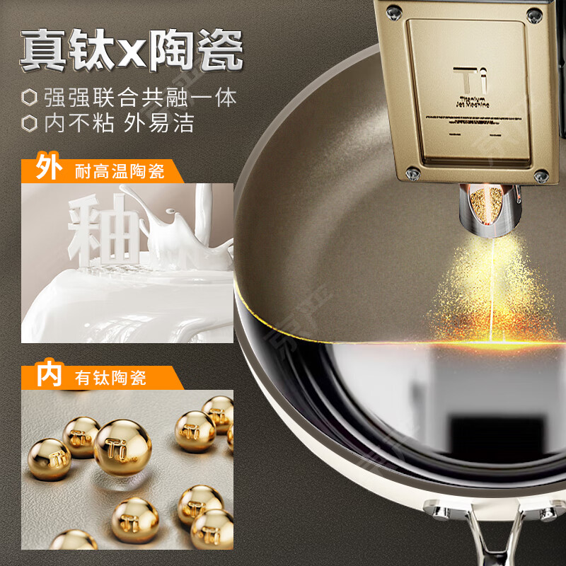 京严炒锅不粘锅煎锅家用小锅煎饼蛋煎烤肉牛排专用电磁炉多炉通用 【深煎锅】煎炒两用28 售后无忧