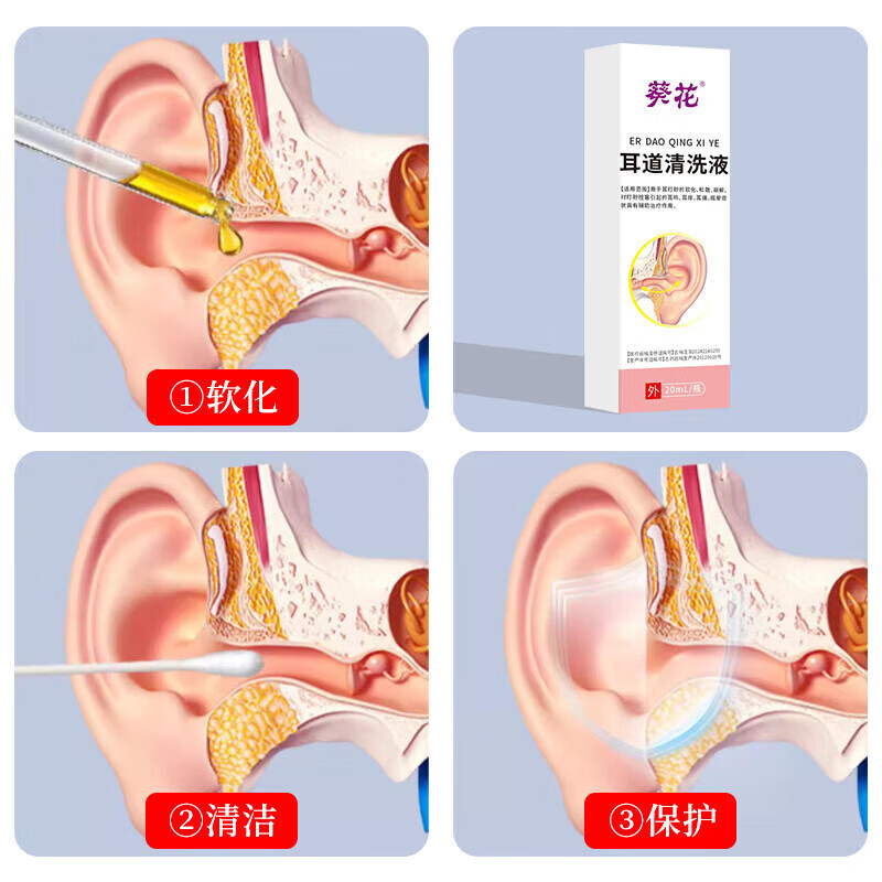 葵花医用耳耵聍清洗器耳鸣滴耳液神经性耳聋嗡嗡响听力下降药止鸣神器 单盒装