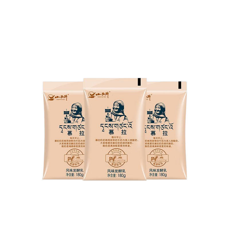 小西牛高原炭燒小西牛青海慕拉酸奶180g*12袋 俄式炭燒味熟酸奶 180g*12袋