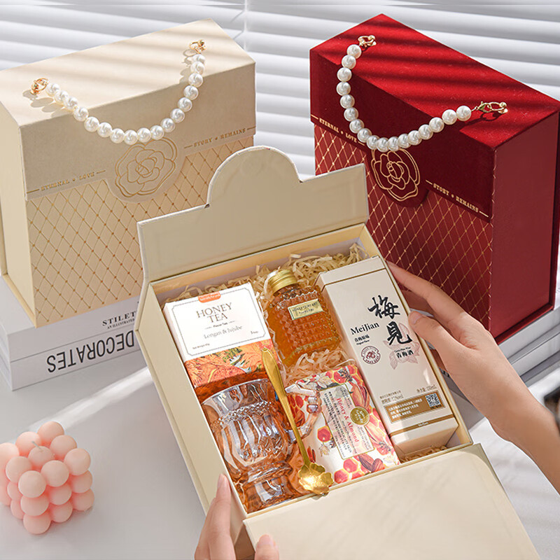 花诗漫伴手礼伴娘结婚订婚喜宴回礼实用生日礼物高档山茶花礼盒节庆用品 山茶花伴手礼盒套装2