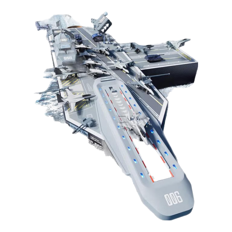 科學(xué)罐頭遙控編程積木機器人益智玩具男孩生日禮物7-14歲六一兒童節禮物 航母模統一號(160294)