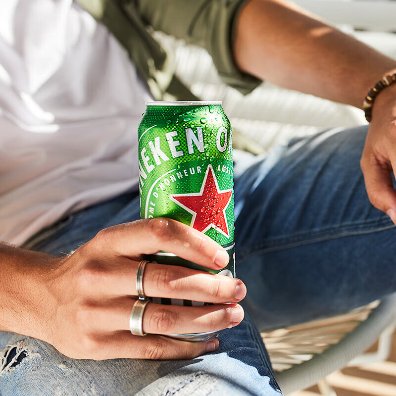 喜力啤酒 经典整箱礼盒装 全麦酿造 原麦汁浓度≥11.4°P  500mL 6罐