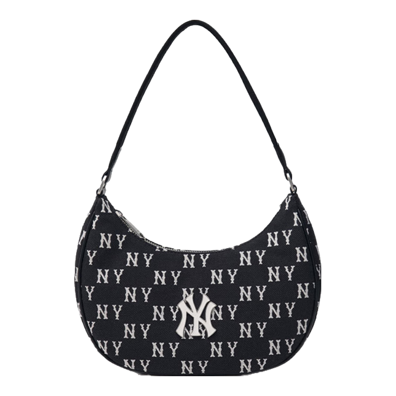 MLB官方包包女包情侣休闲单肩包新款腋下包生日礼物 纽约洋基队S014/黑色 F