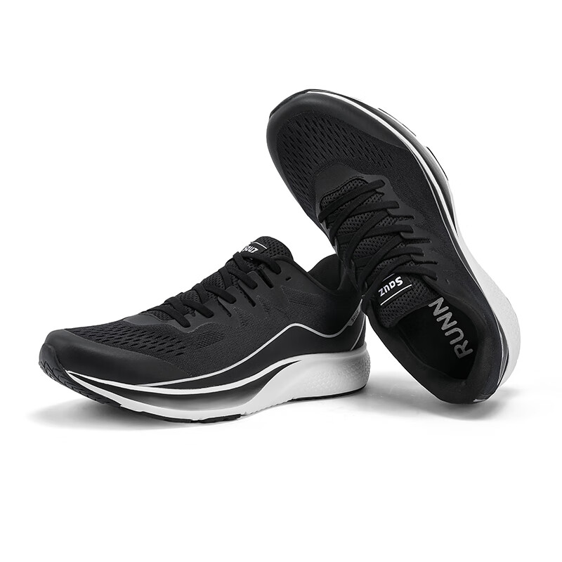 SAUZ索家内啡肽系列跑步鞋男鞋秋季2025新款轻便休闲缓震运动鞋 黑白 43