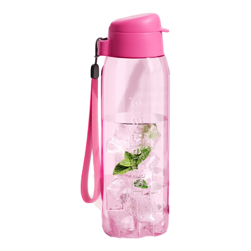 特百惠(Tupperware)樂(lè )活750ml辦公室學(xué)生大容量遠動(dòng)便攜直飲塑料水杯子水壺 樂(lè )活柔桃粉750ml1個(gè)