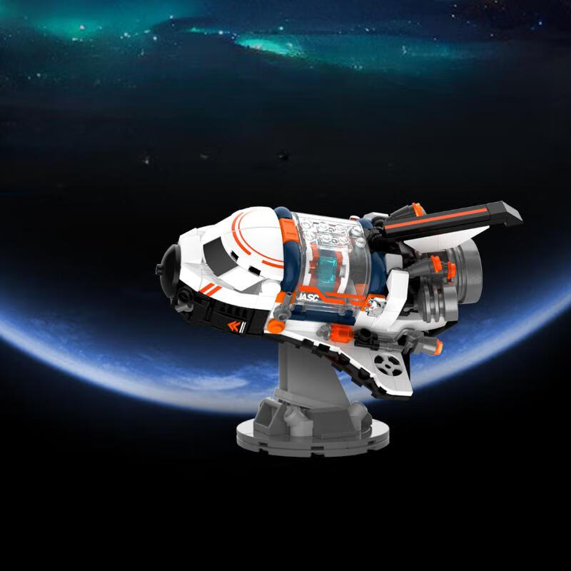 JAKI佳奇积木拼装太空航天系列装饰摆件积木男孩礼物 太空探索飞机