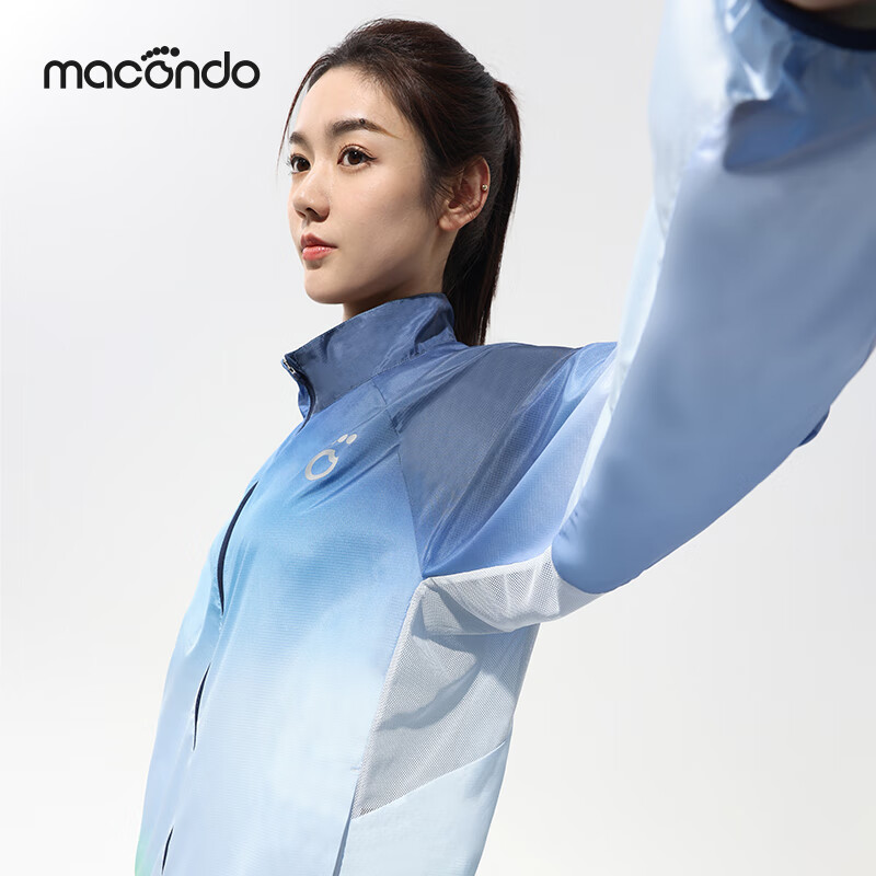 马孔多（macondo）原创单品丨炫彩极光晕染超轻皮肤衣 原纱防晒夜跑反光 云空蓝 M 【110-125斤】