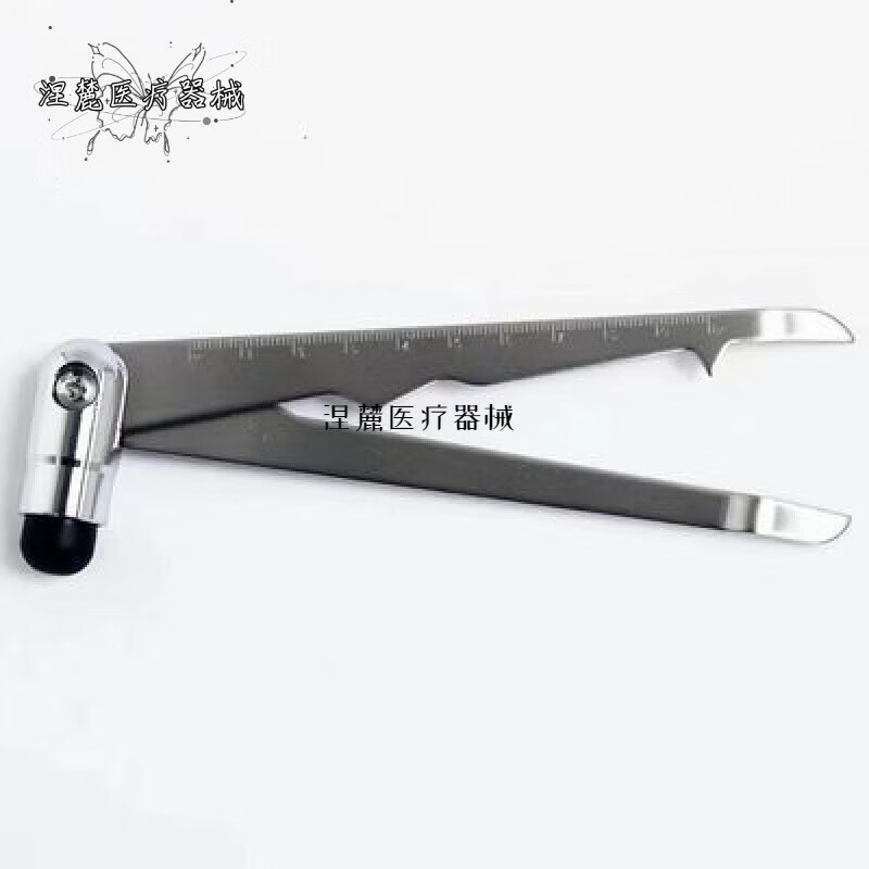 带刻度带尺叩诊锤不锈钢多功能诊断打击电脑刻字高精度叩诊锤 带刻度