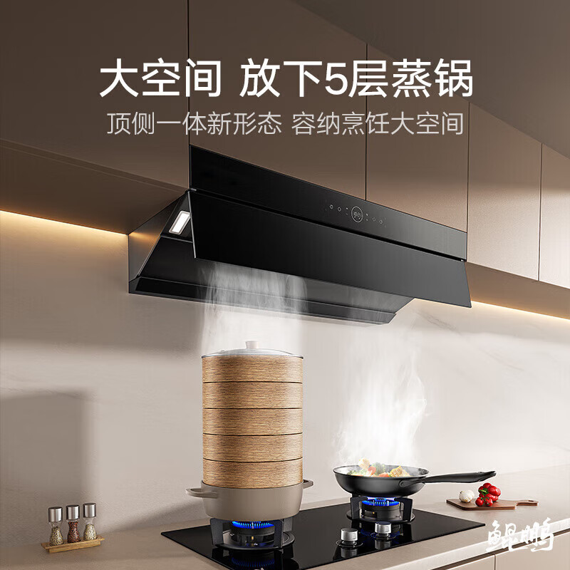 云米(VIOMI)鲲鹏抽油烟机家用厨房顶侧双吸26大吸力0缝真平嵌静音一级能效变频AI自清洁以旧换新家电烟灶联动 鲲鹏烟机+5.2KW液化气灶