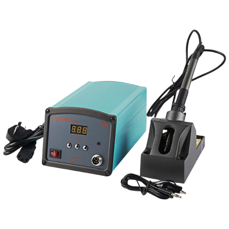 BAKON BK3300 白光200W高頻焊臺電烙鐵套裝可調溫電洛鐵數顯電焊臺 