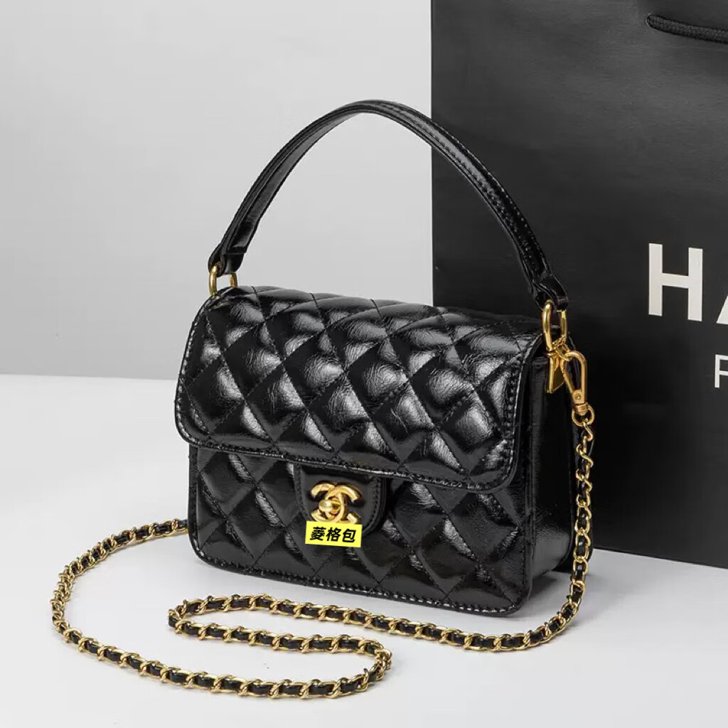 2025新款Chanel香奈包包女士包儿时尚单肩包斜挎包菱格包潮流包包 黑色