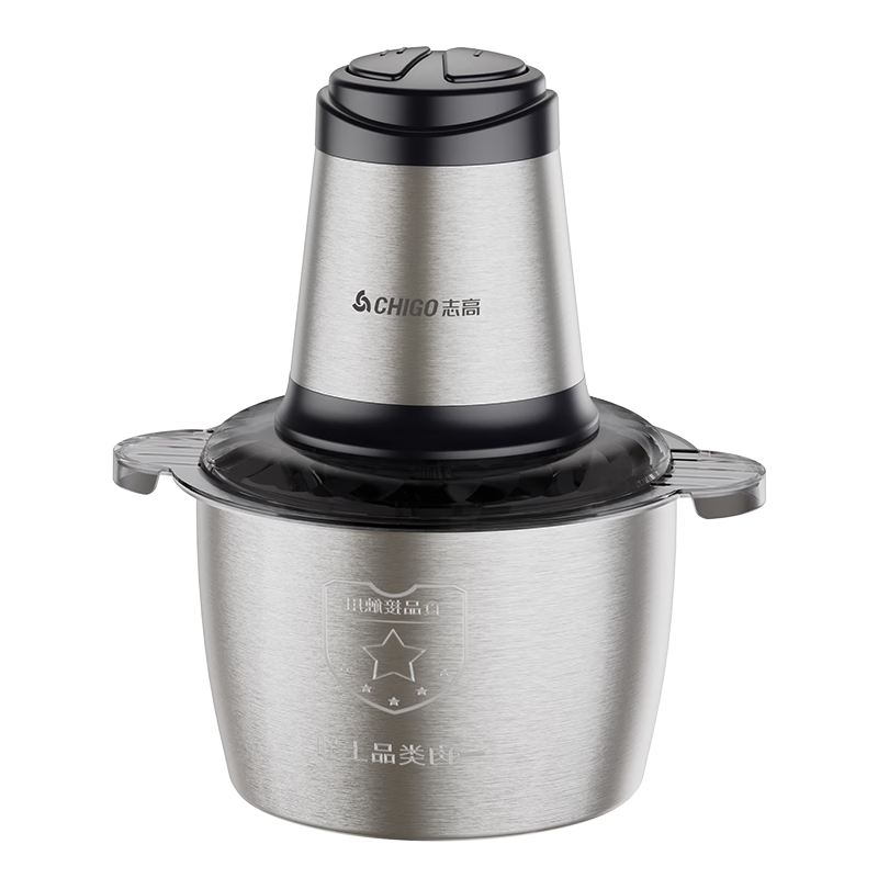 志高（CHIGO）绞肉机家用 绞馅机不锈钢电动多功能料理辅食机搅拌机碎肉机饺子肉馅蒜蓉机ZG-L805约2L