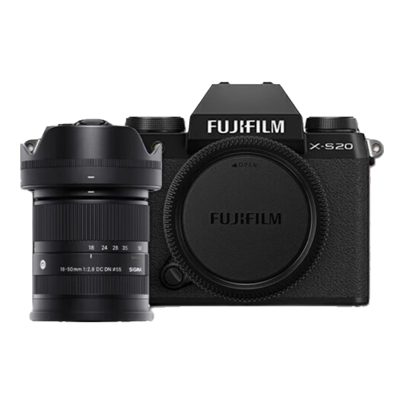 富士（FUJIFILM）富士xs20 x-s20 微單相機學(xué)生美顏照相機 直播 4KVlog攝影攝像機 X-S20+適馬18-50mmF2.8變焦鏡頭 官方標配+128G內存卡+備用電池