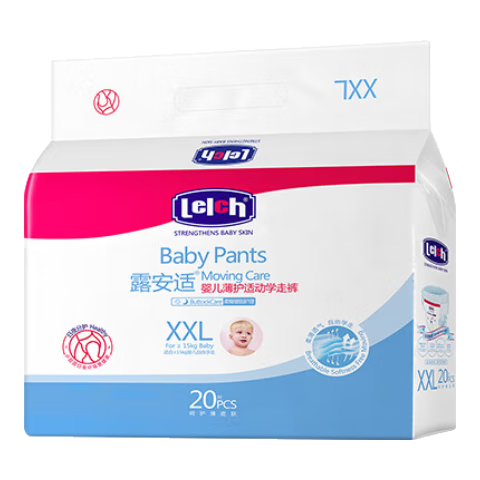 ¶���ʣ�Lelch��������ϵ�С�Ӥ��������ֽ����ˬ͸����ʪ ����������XXL��20����15kg�� 123Ԫ��2��(��61.5Ԫ/��)