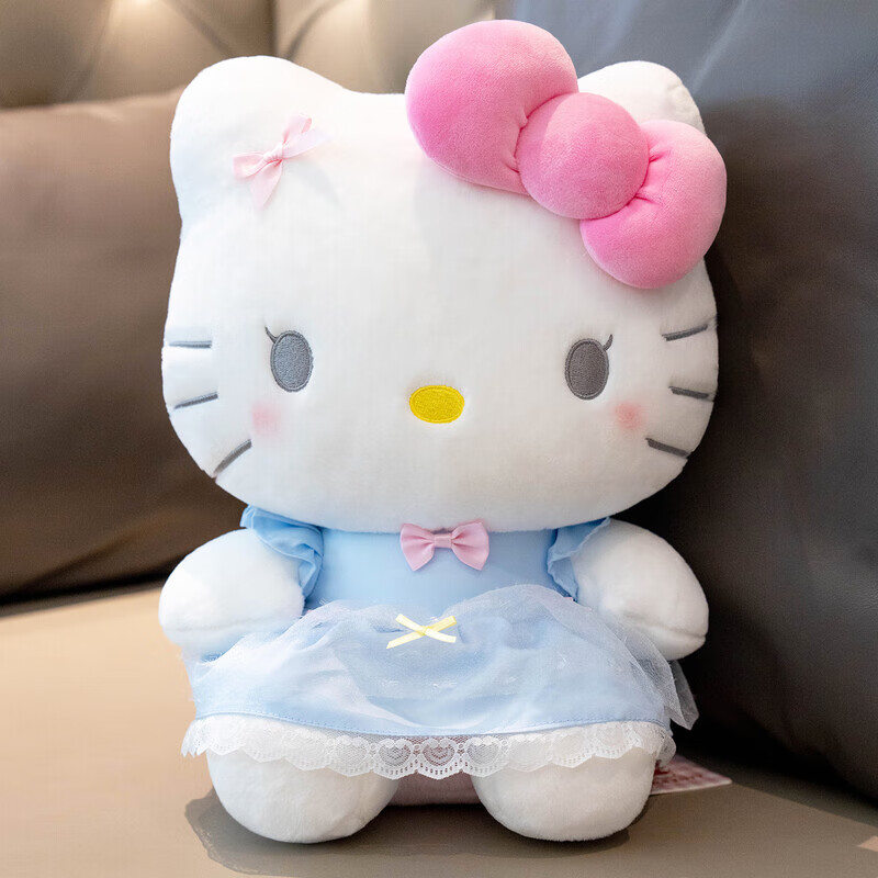 凱蒂貓（hellokitty）正版HelloKitty公仔樂(lè )園淑女裙凱蒂貓玩偶娃娃貓咪毛絨玩具禮物女 樂(lè )園KT 【正版授權】8寸，坐高25厘米