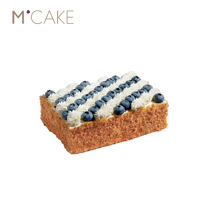 MCAKE蓝莓千层拿破仑创意生日蛋糕水果生日宴会节日蛋糕 2磅 同城配送