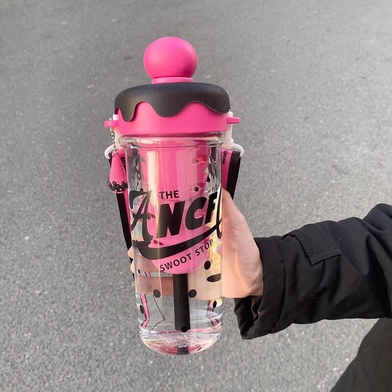 ���񳽸���ֵ����ܱ���Я���������ް���Ͳˮ�����ܱ���ѧ����ͯ��ˮ�� �ɰ���Ͳ-��ݮɫ 880ml