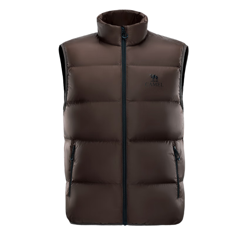 骆驼户外面包马甲羽绒服男女同款抗菌抗静电防水鸭绒羽绒马甲外套