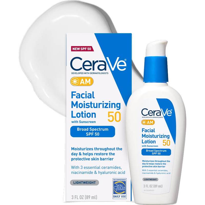 ���ַ���CeraVe�� ���ַ� �ռ���͸��ʪ��ɹ�� SPF50 �������������䷽ 89ml