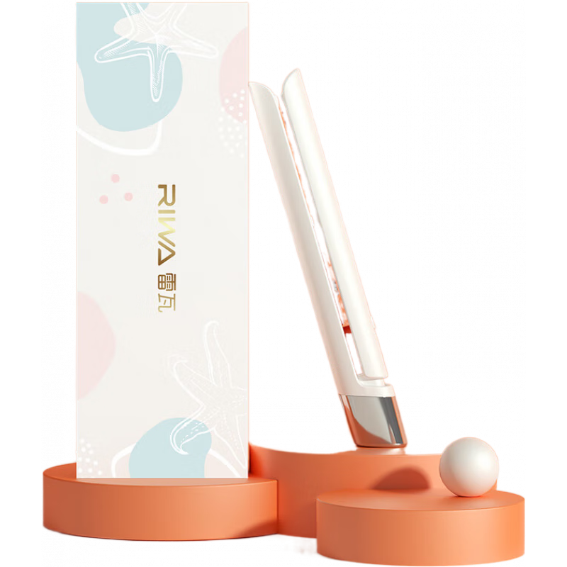 雷瓦（RIWA）直板夾板直發(fā)卷發(fā)棒兩用小型拉頭發(fā)女劉海迷你宿舍器男專(zhuān)用燙 梔子白