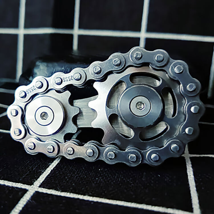 克雷格(KELEIGE)克雷格手指尖陀螺大人精密機械無(wú)聊打發(fā)時(shí)間解壓神器抗焦慮齒輪金 純銀色