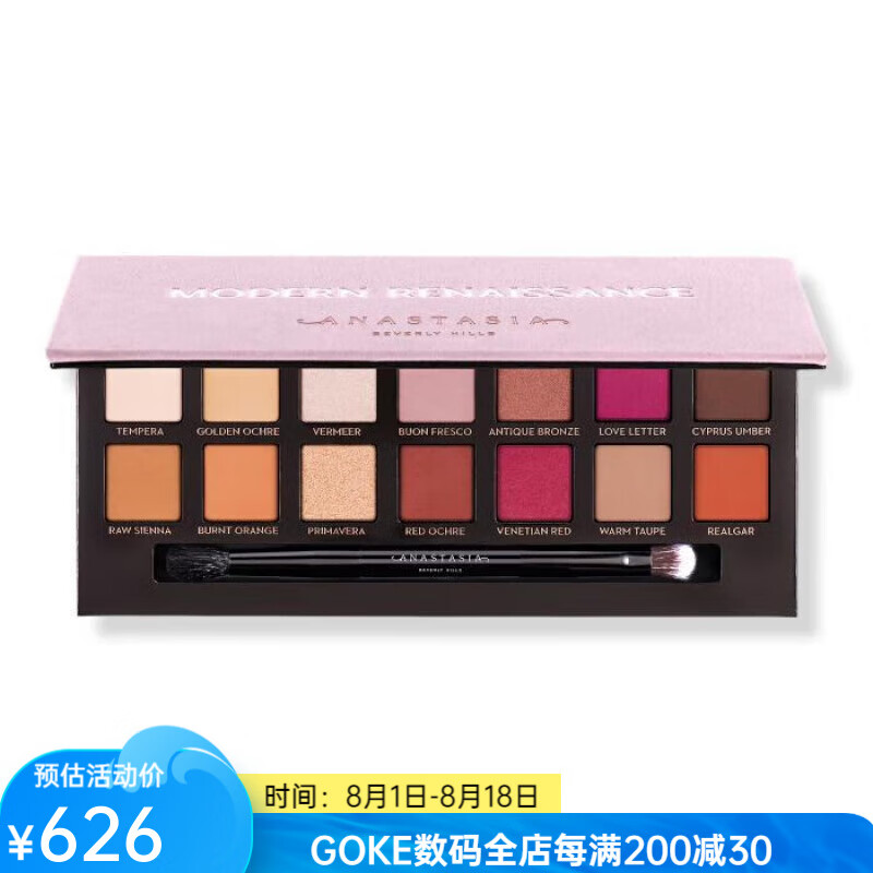 anastasia beverly hills 14色眼影盤(pán)大地色眼影盤(pán)啞光和金屬飾面 NO COLOR 7g