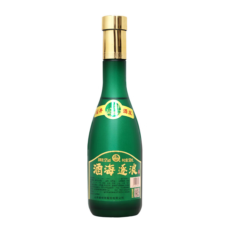 国井酒庄白酒 52度酒海逐浪 纯粮食酿造浓香型白酒 自饮口粮品鉴白酒 52度 500mL 2瓶