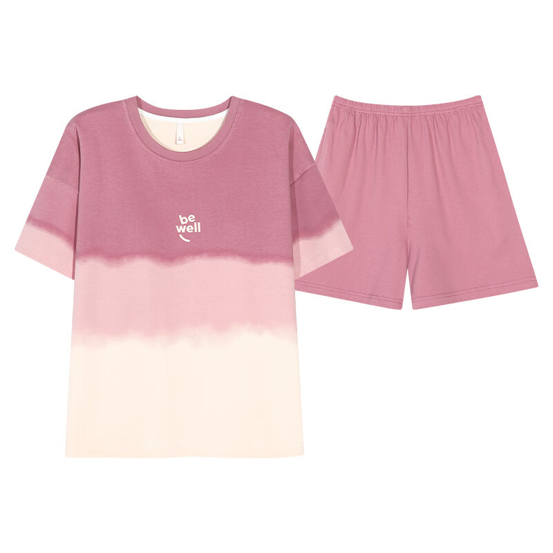 【优选直发】【睡衣女士夏季短袖2025年新款夏天家居服自带胸垫10 Z58576女款【带胸垫】 L