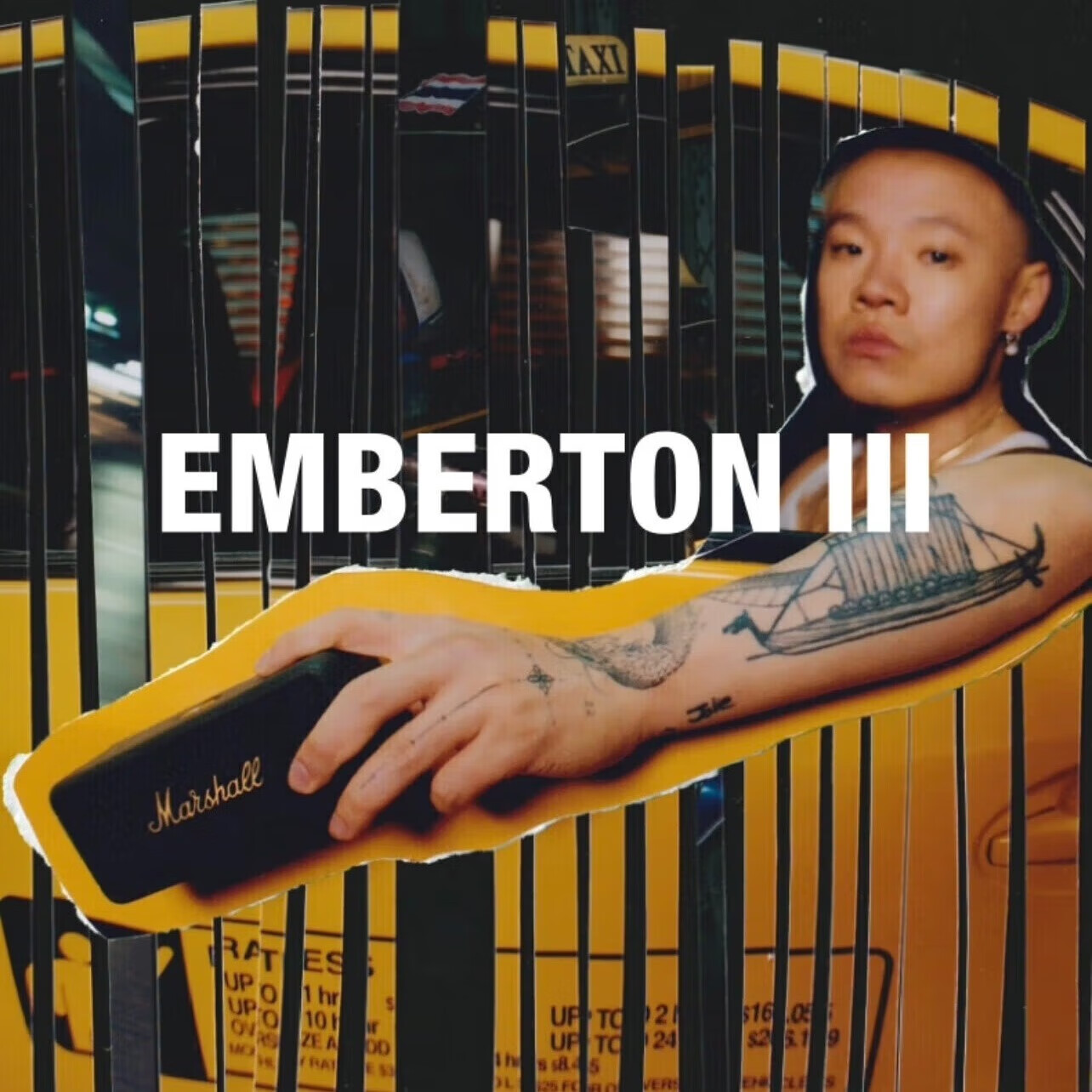 马歇尔EMBERTONIII马歇尔3代家用户外防尘防水小型便携式蓝牙音响低音炮 黑金