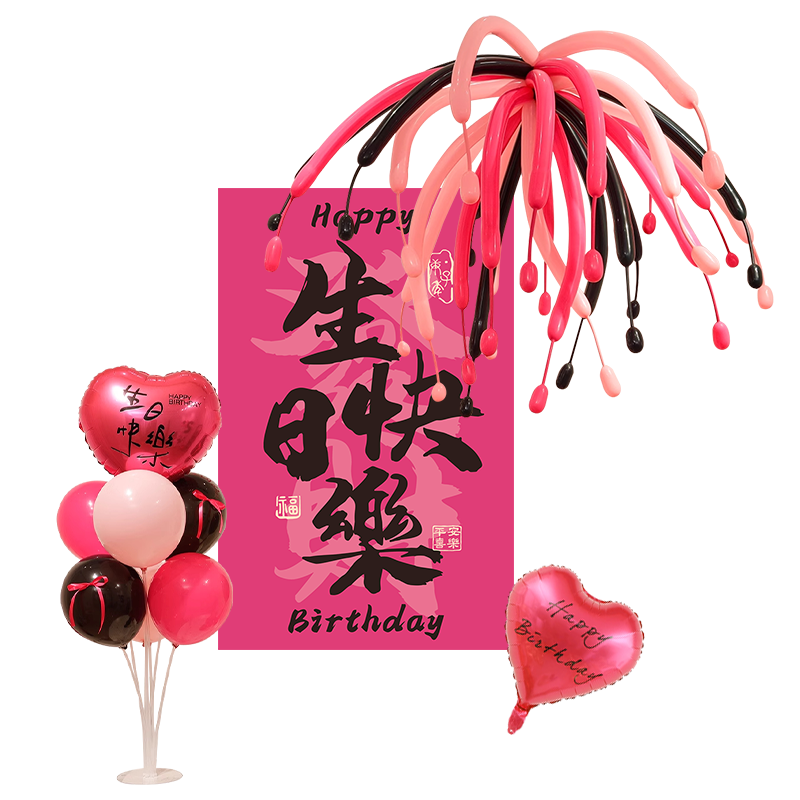 極度空間 周歲生日?qǐng)鼍安贾脪觳甲里h氣球裝飾派對(duì)氛圍道具氣球裝飾男女孩