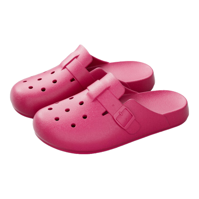 朴西女士拖鞋复古洞洞鞋家居室外凉鞋2025夏季包头防滑百搭拖鞋情侣 火龙果 39-40