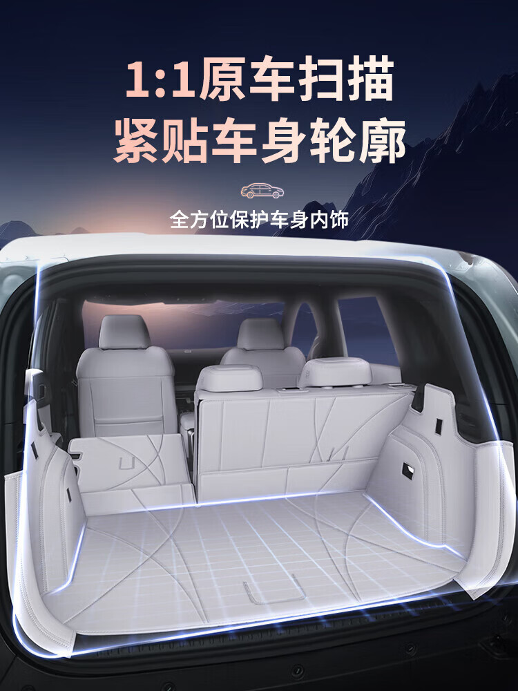 鹏霸适用于方程豹钛3后备箱垫全包围专用25款钛3汽车尾箱垫用品改装饰 方程豹钛3【星云灰】全包围款 方程豹钛3