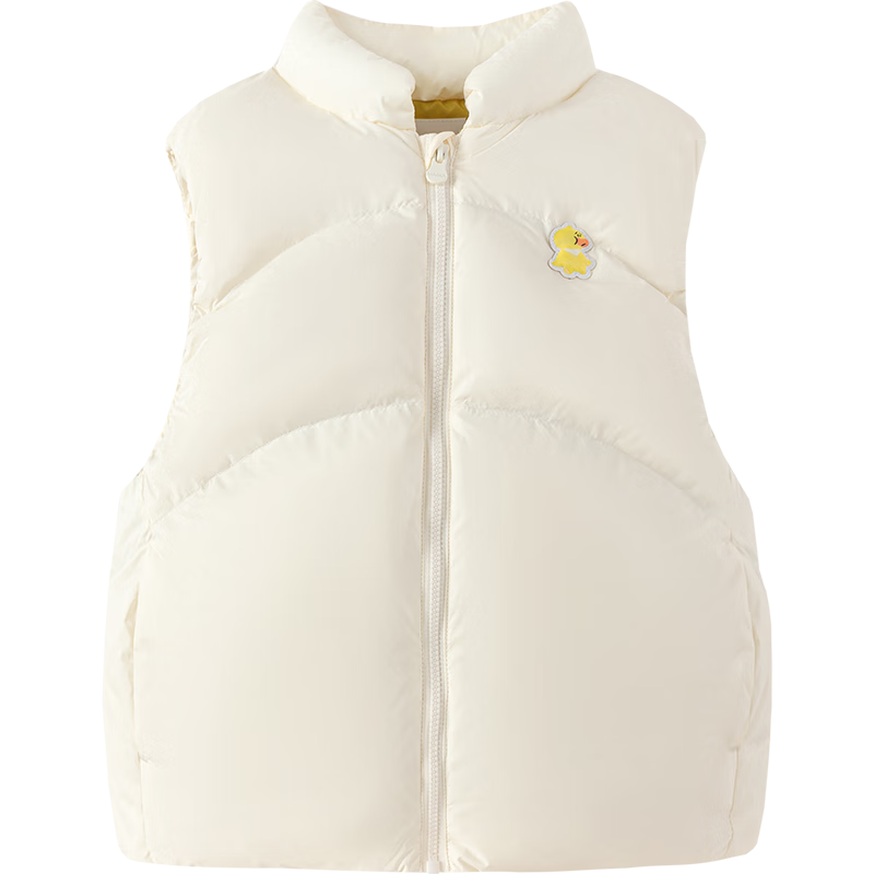 巴拉巴拉童装儿童羽绒马甲冬装男童女童立领外套保暖可爱 奶白10501 110cm