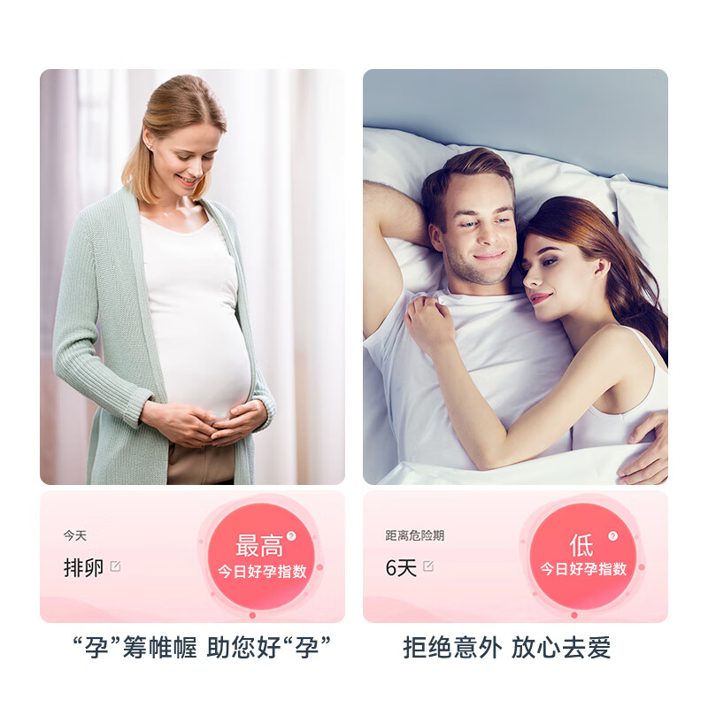 卡尔优女性备孕测排卵期高精准医用 成人口腔测量温度计 软头电子体温计 备孕套装 【体温计+消毒棉片+排卵试纸+早孕试纸】