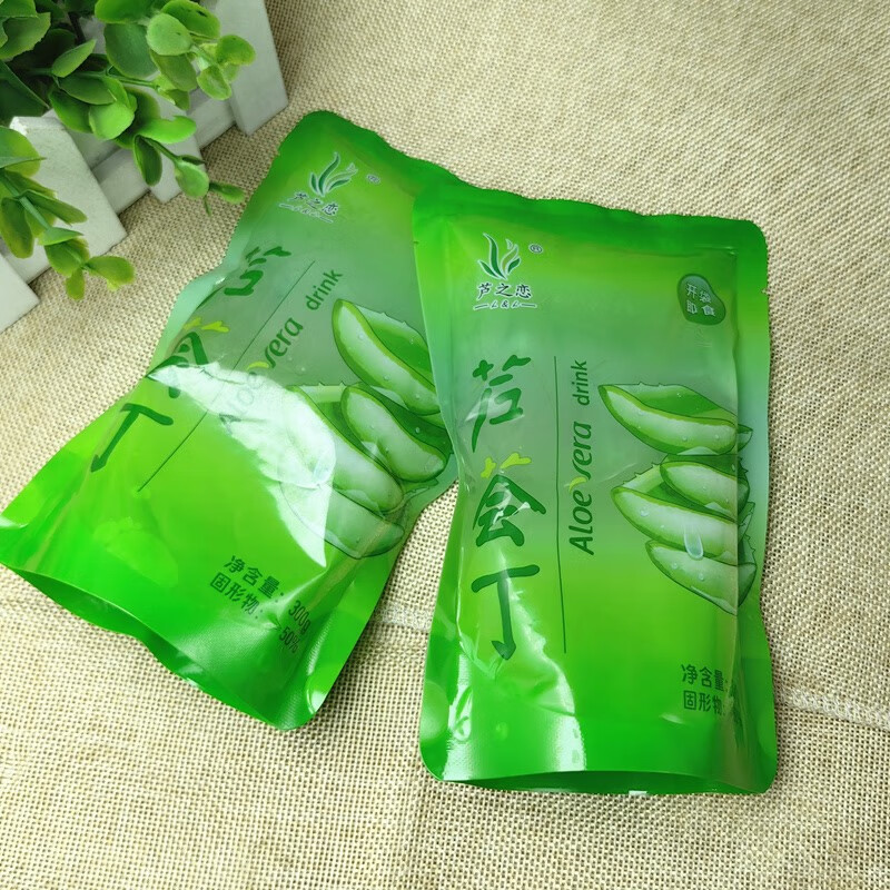 糖水芦荟丁爽口芦荟粒库拉索芦荟果肉粒奶茶甜品食品即食300g*6包 芦荟丁[300gx6袋]