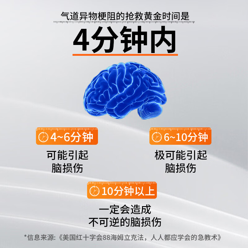 CARTERCARECarterCare海姆立克防噎仪急救卡喉紧急儿童老人防窒息(黑色)