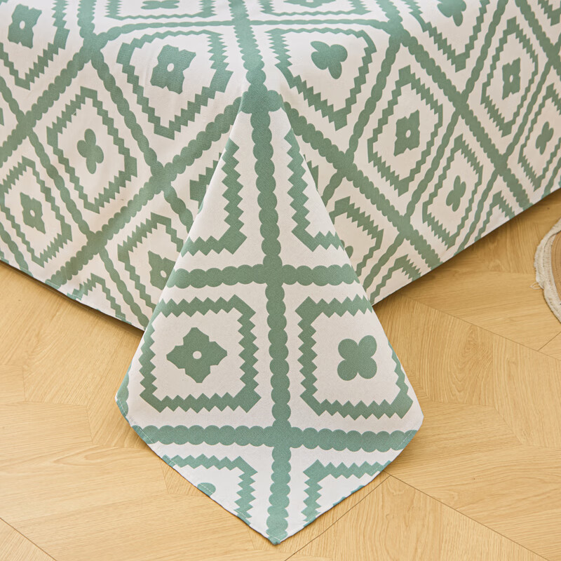 麦琪娜 床单加厚不起球不掉色老粗布床单老粗布凉席子老粗布布料床单 波澜绿 学生床单120*230cm