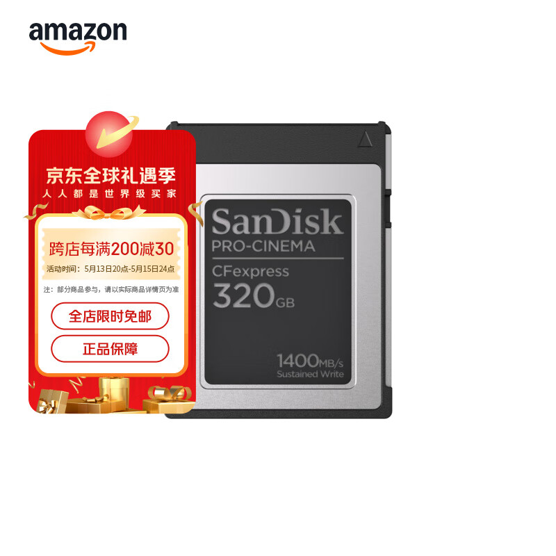 SanDisk ���� 320GB CFexpress Type B�洢�� ΢������Ӱ�� ����ڴ濨 SD�� ��1700MB/sд1500MB/s