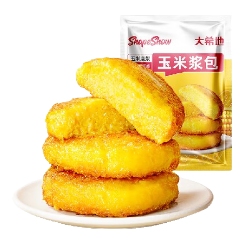 大希地玉米浆包甜糯鲜玉米饼糍粑粗粮早餐半成品 玉米浆包 500g 2袋