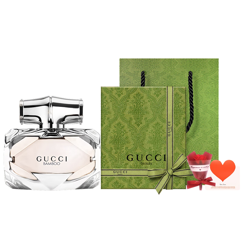 古驰（GUCCI）香水竹韵女士淡香水持久清新 花悦绮梦栀子花罪爱 生日礼物女友 竹韵淡香水30ml【礼盒装】