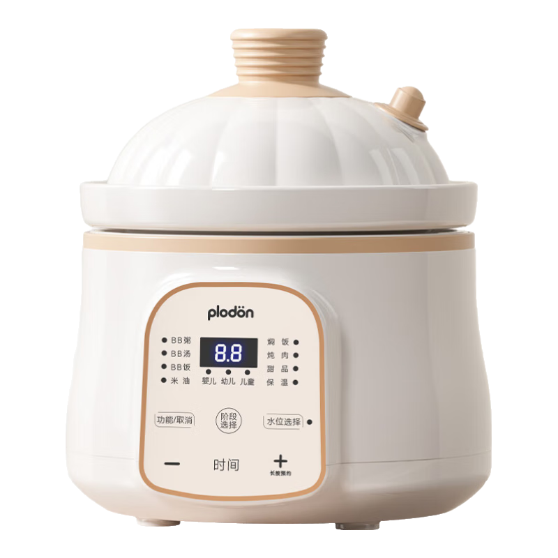 �����٣�PLODON��������BB���෹��Ӥ��΢ѹ��ʳ��ר�������ѱ����մ�ȫ�Զ������� 2L΢ѹ�̰�ɫ ���Ľ׶ηֽ�ι����