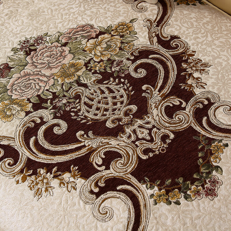 索菲娜欧式沙发垫坐垫四季通用沙发垫布高级感防滑皮沙发垫子定制靠背巾 YBN素锦华庭-咖色(雪尼尔) 扶手巾48*55cm一片(尺寸不含花边)