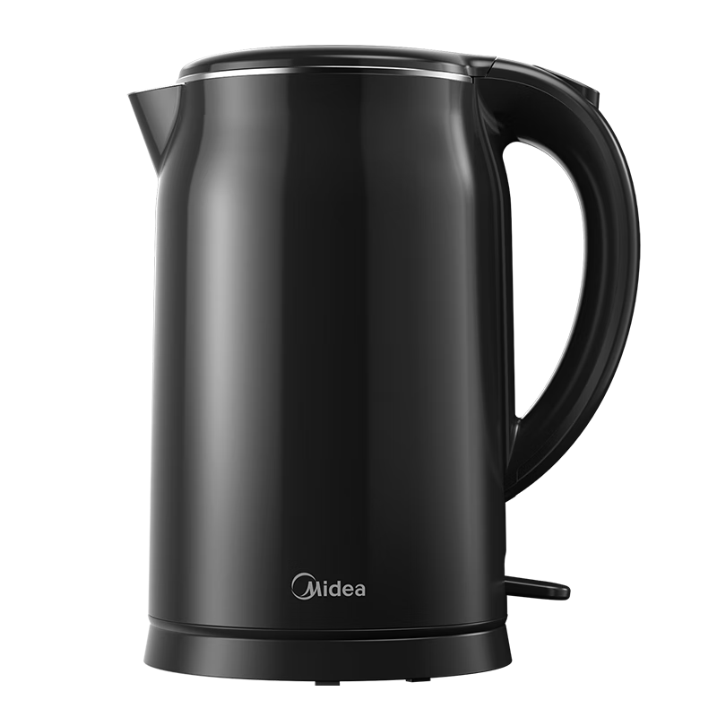 美的（Midea）電水壺?zé)崴畨?.7L大容量0涂層燒水壺304不銹鋼雙層防燙無縫內(nèi)膽快速燒水 MK-SH17M301C