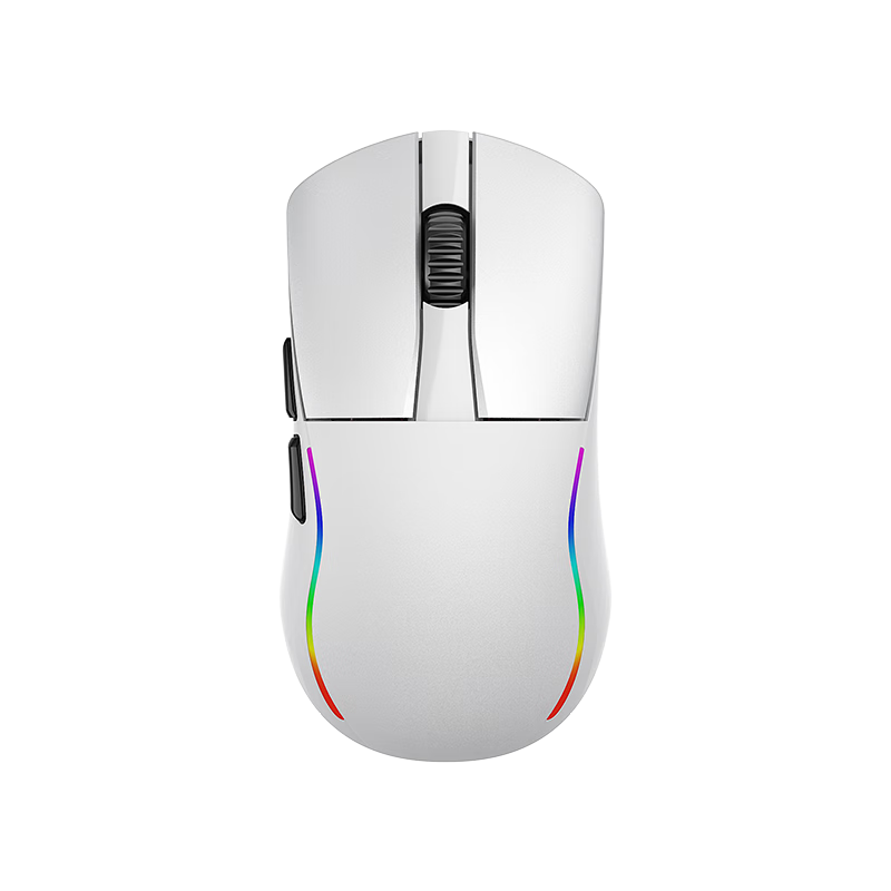 达尔优A950Air电擎版鼠标三模连接AIM芯片电竞游戏鼠标星闪有线8Khz无线4K回报率人体工学模具 白色RGB