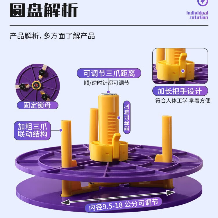 新款立式电工放线器快速装线放线盘1-10平方放线神器带轮放线架 塑料盘 6盘轴承拉车款 (老款）