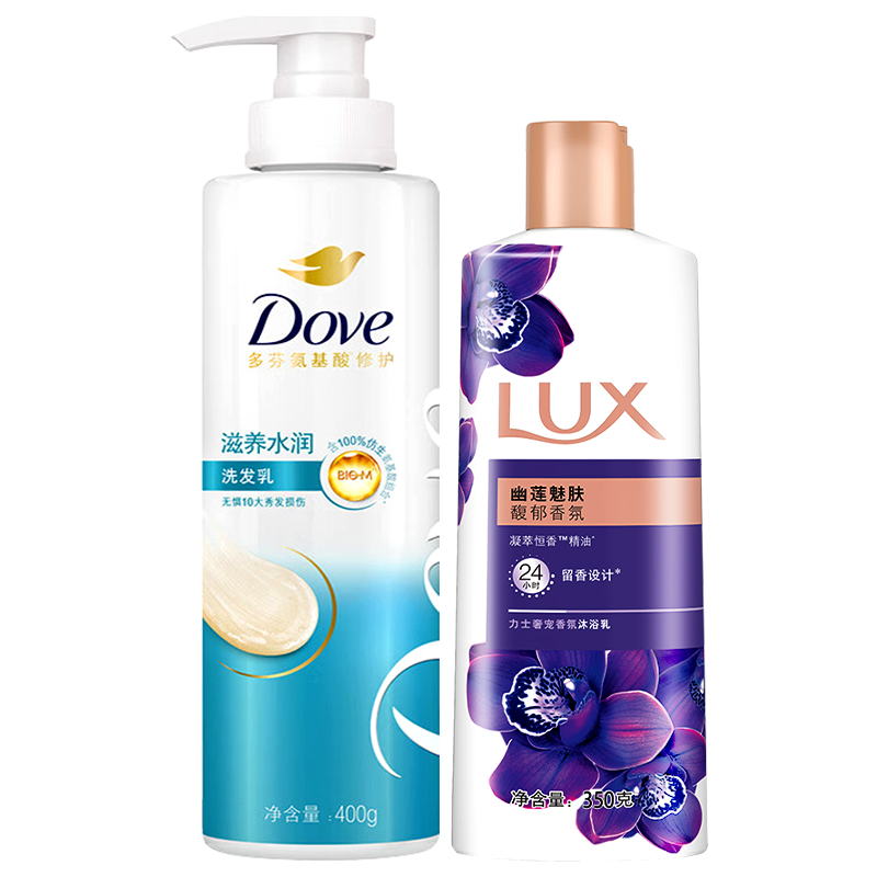 ڲңDoveϴˮ¶ˮ400g޻޾10㷢Ʒ֤ ˮ400g+ԡ¶350g16.8Ԫ