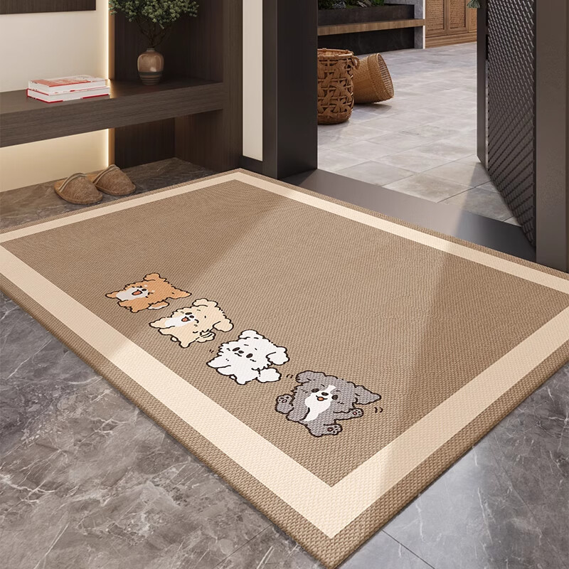 季象入户门地垫卡通进户门防滑垫可裁剪大门口脚垫子家用免洗玄关门垫 QR-Y巴拉卡卡A 60x90cm